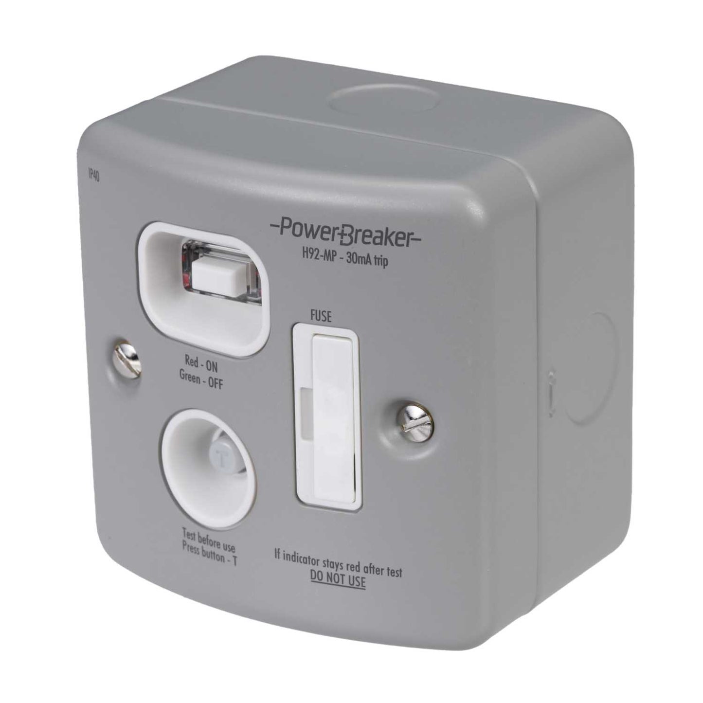 PowerBreaker 13A Type A RCD Fused Spur Metal Clad