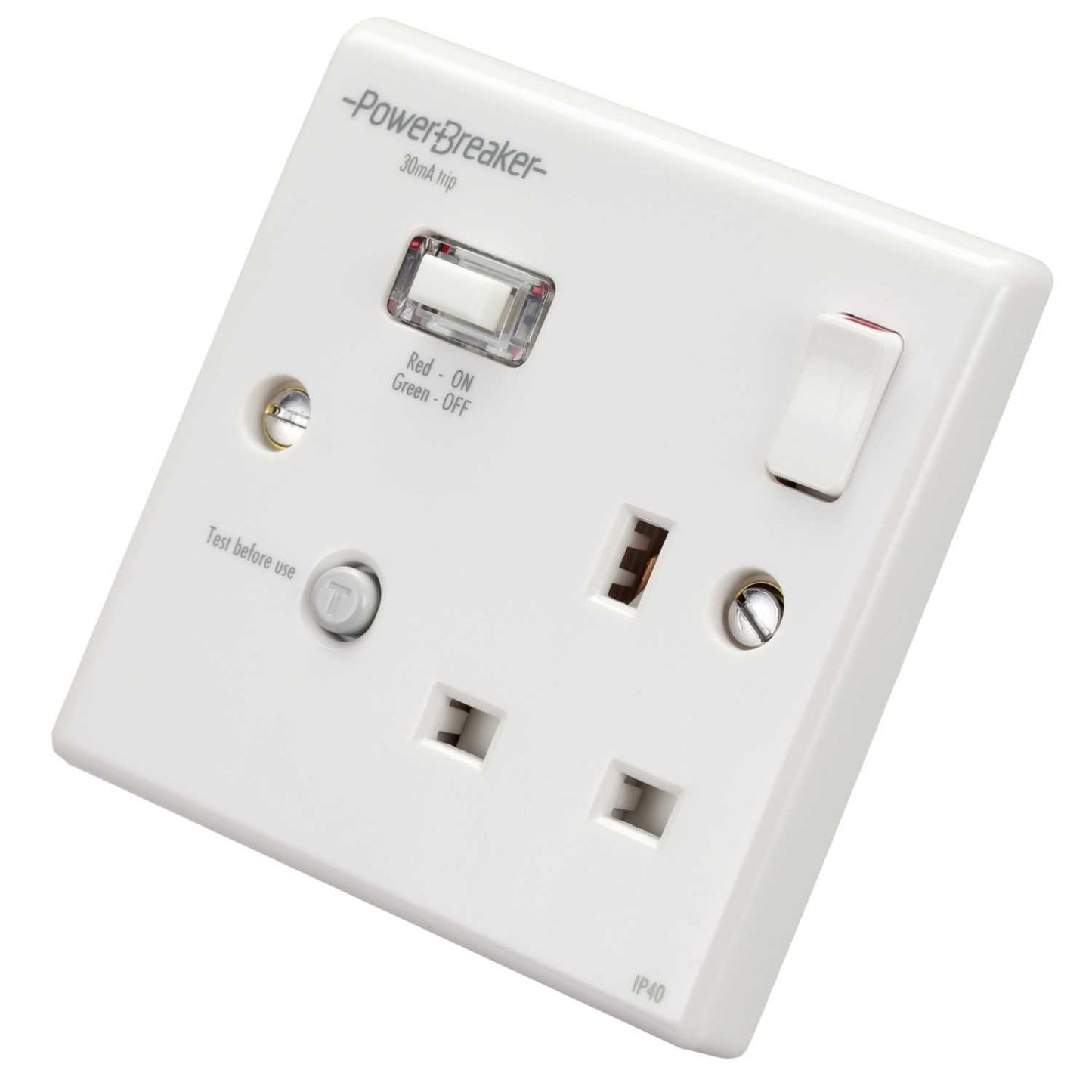 PowerBreaker 13A 1 Gang Type A Passive RCD Socket