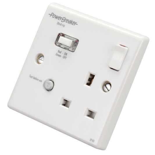 PowerBreaker 13A 1 Gang Type A Passive RCD Socket