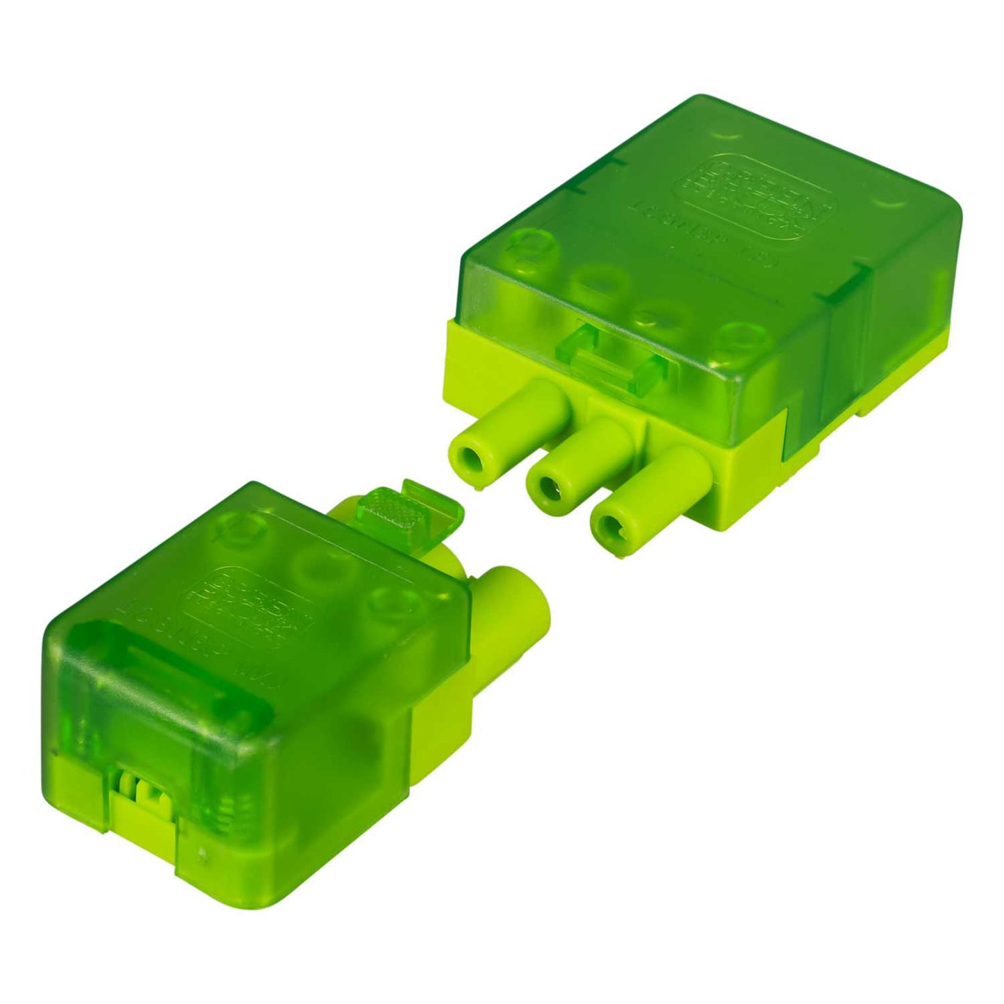 Greenbrook 20A 3 Pin Push-In Cord Grip Lighting Connector Green