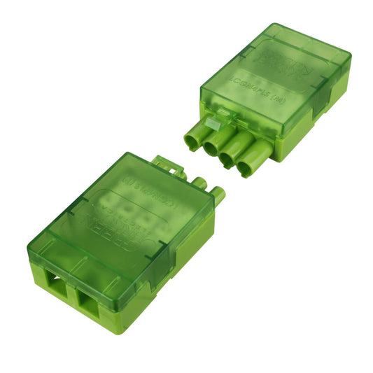 Greenbrook 20A 4 Pin Quick Connect Push-Fit Lighting Connector Green