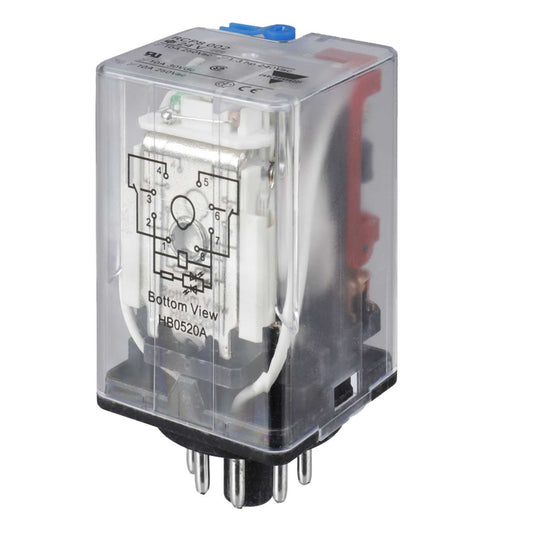 Greenbrook 8 Pin 24V DC 10A 2 Pole Changeover Plug In Relay