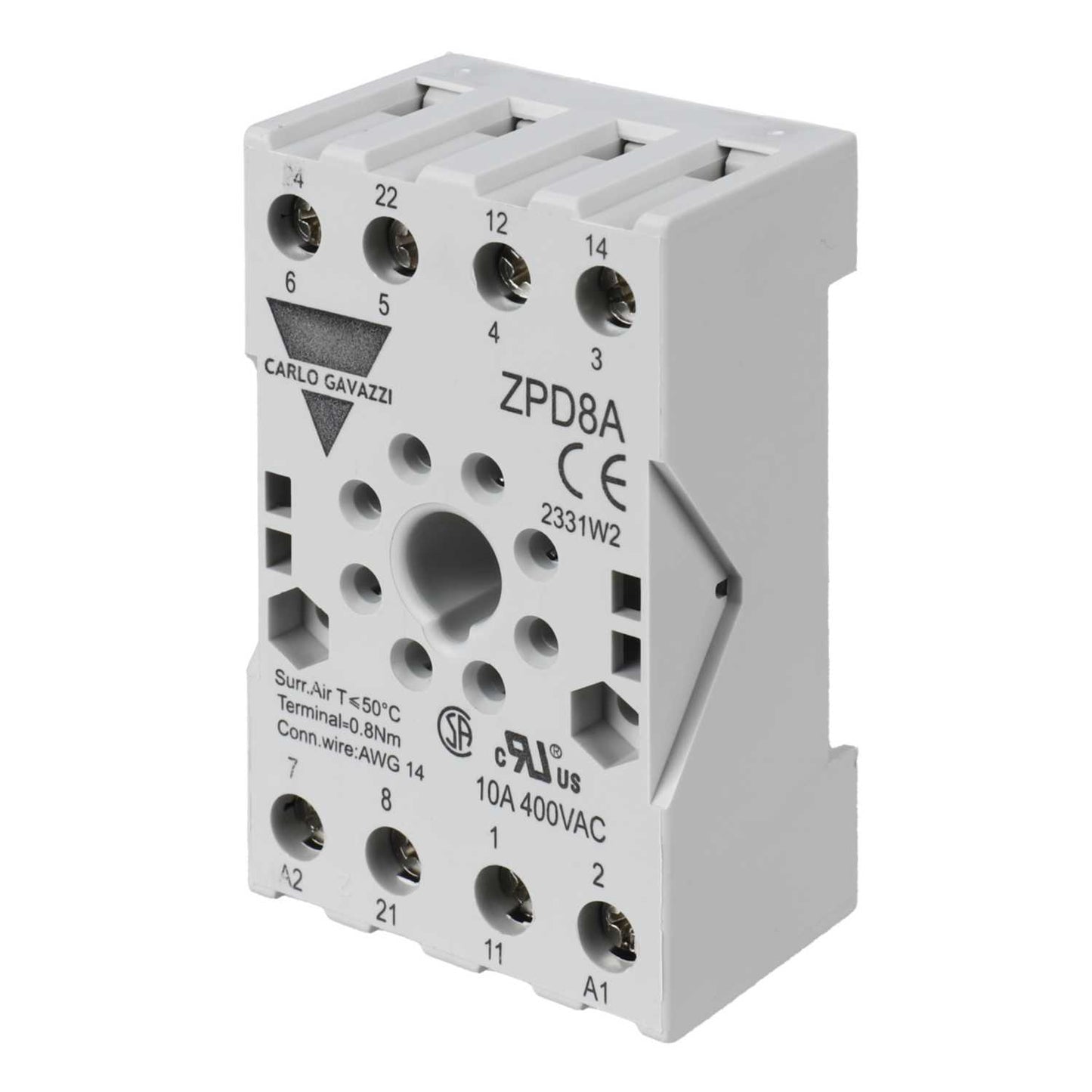 Greenbrook 8 Pin Relay Base for PRR208 8 Pin Relays