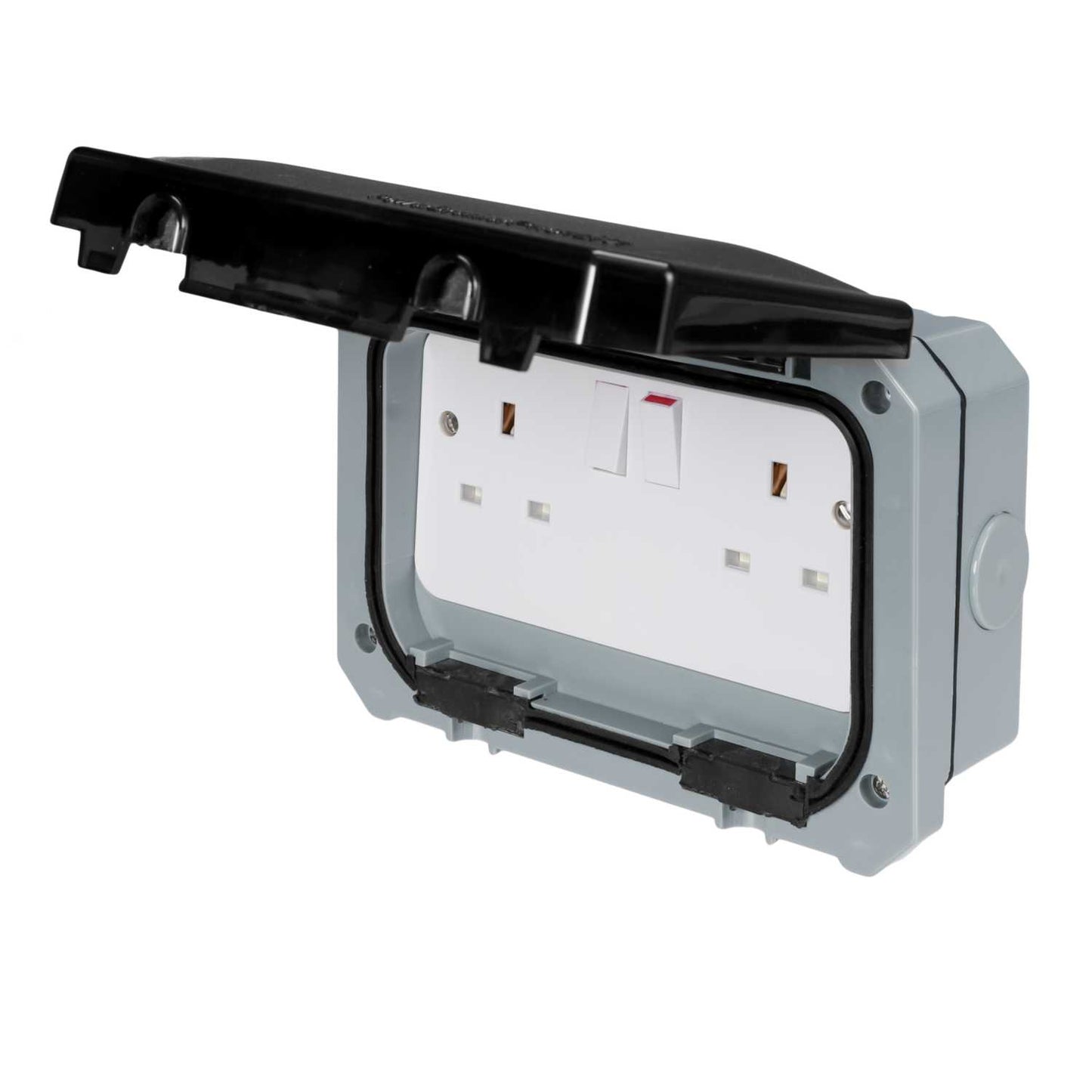 Greenbrook 13A 2 Gang Weatherproof Switched Socket IP66