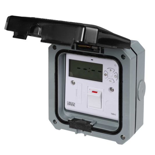 Greenbrook 7 Day Fused Spur Timeswitch Weatherproof IP66