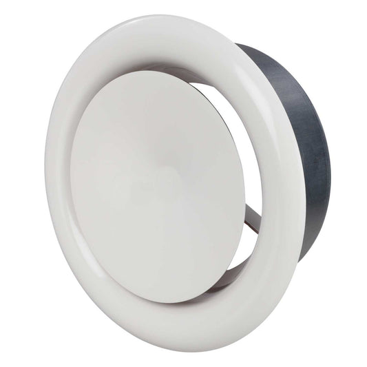 Greenwood Zehnder Round Metal Fire Rated Supply Ceiling Valve 125mm