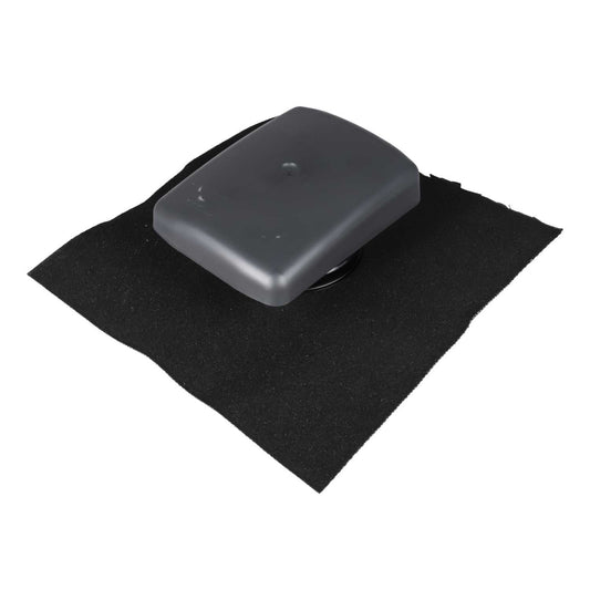 Greenwood Zehnder Roof Terminal with Universal Stepped Adaptor Black