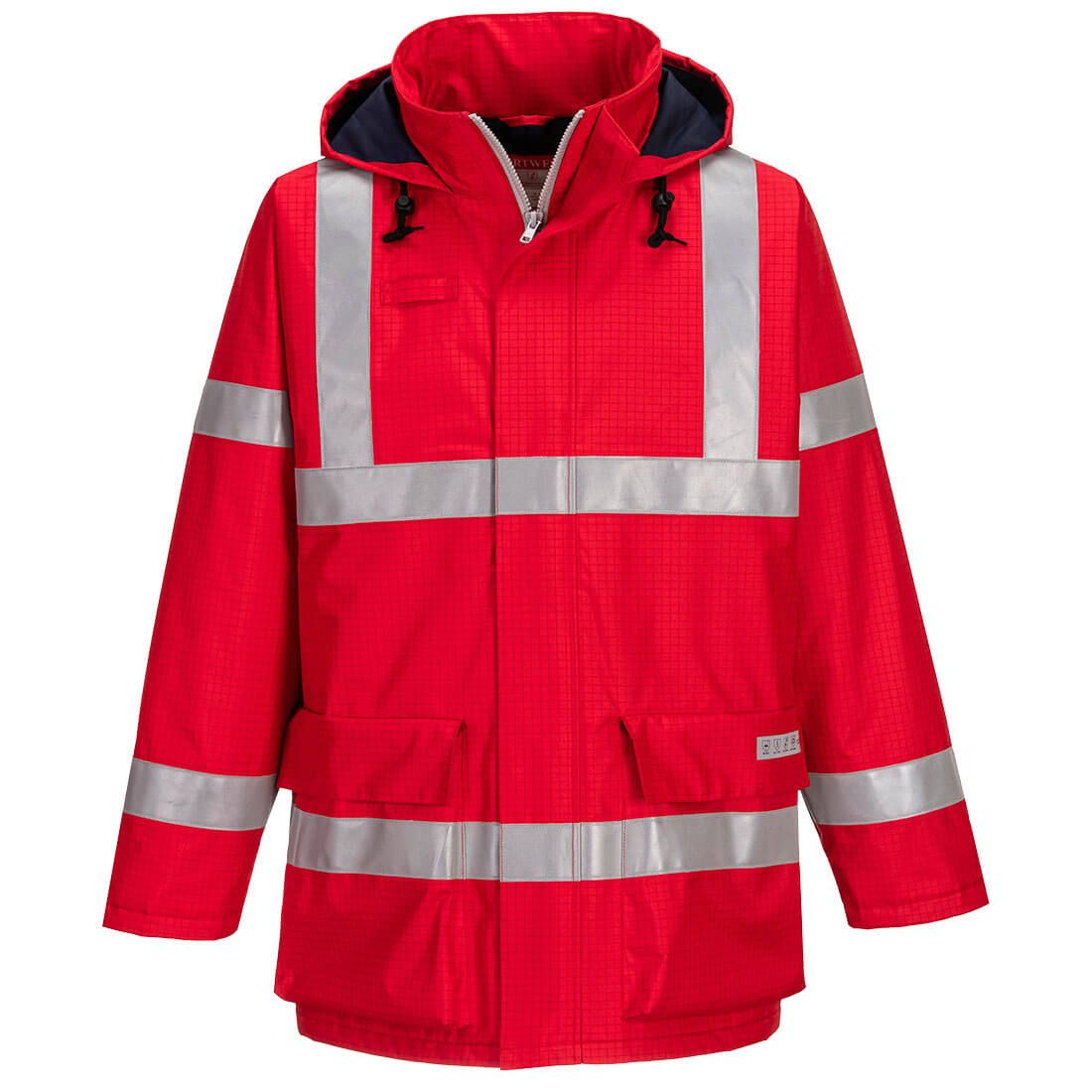 Bizflame Rain Anti-Static FR Jacket, L, R, Red