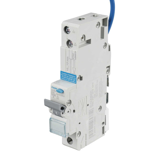 Hager 16A Single Pole 1 Module B Curve 10kA 30mA Type A Rcbo