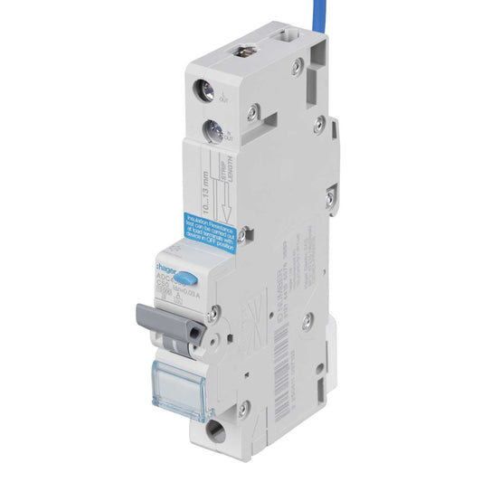 Hager 50A Single Pole 1 Module C Curve 10kA 30mA Type A Rcbo
