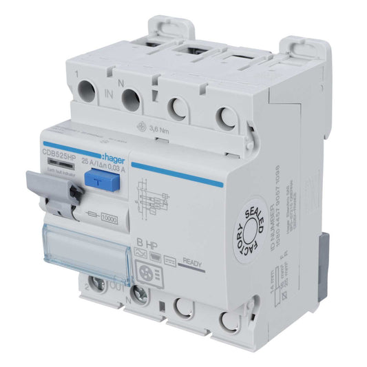 Hager 25A 2 Pole 30mA Type B HP RCD specifically for Heat Pumps