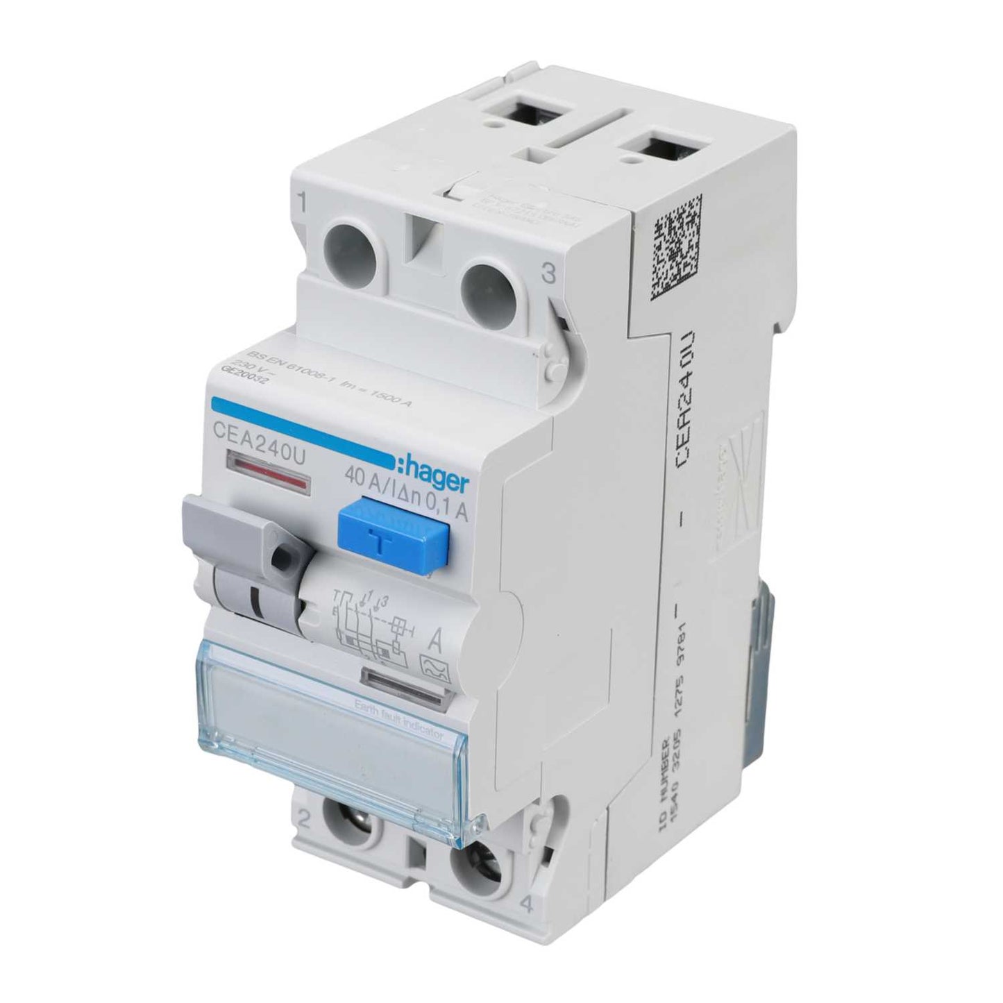 Hager 40A 2 Pole 100mA Type A RCD