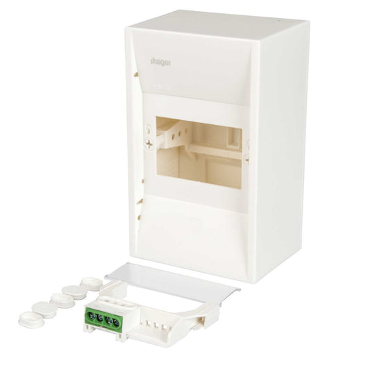 Hager 4 Way Insulated Enclosure with Earth and Neutral Bar