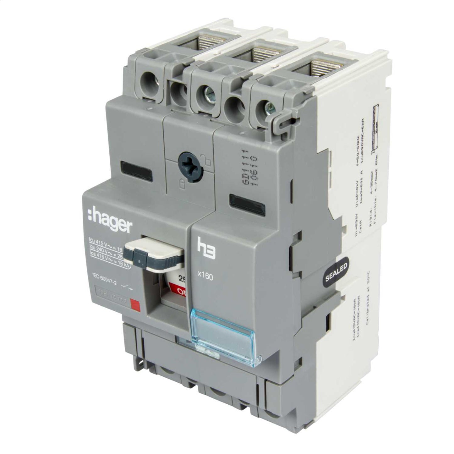 Hager 25A Triple Pole 18kA Mccb