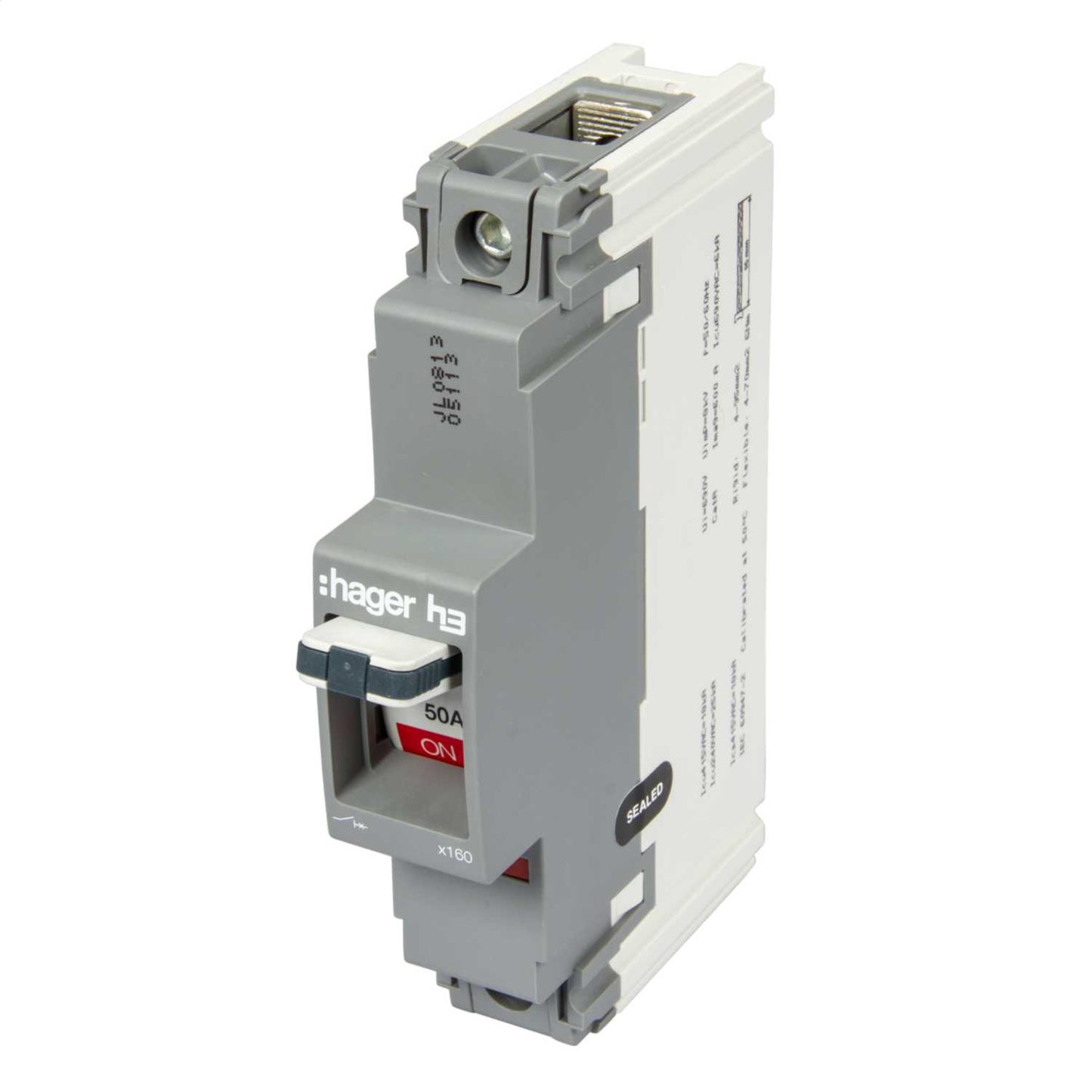 Hager 50A Single Pole 18kA Mccb