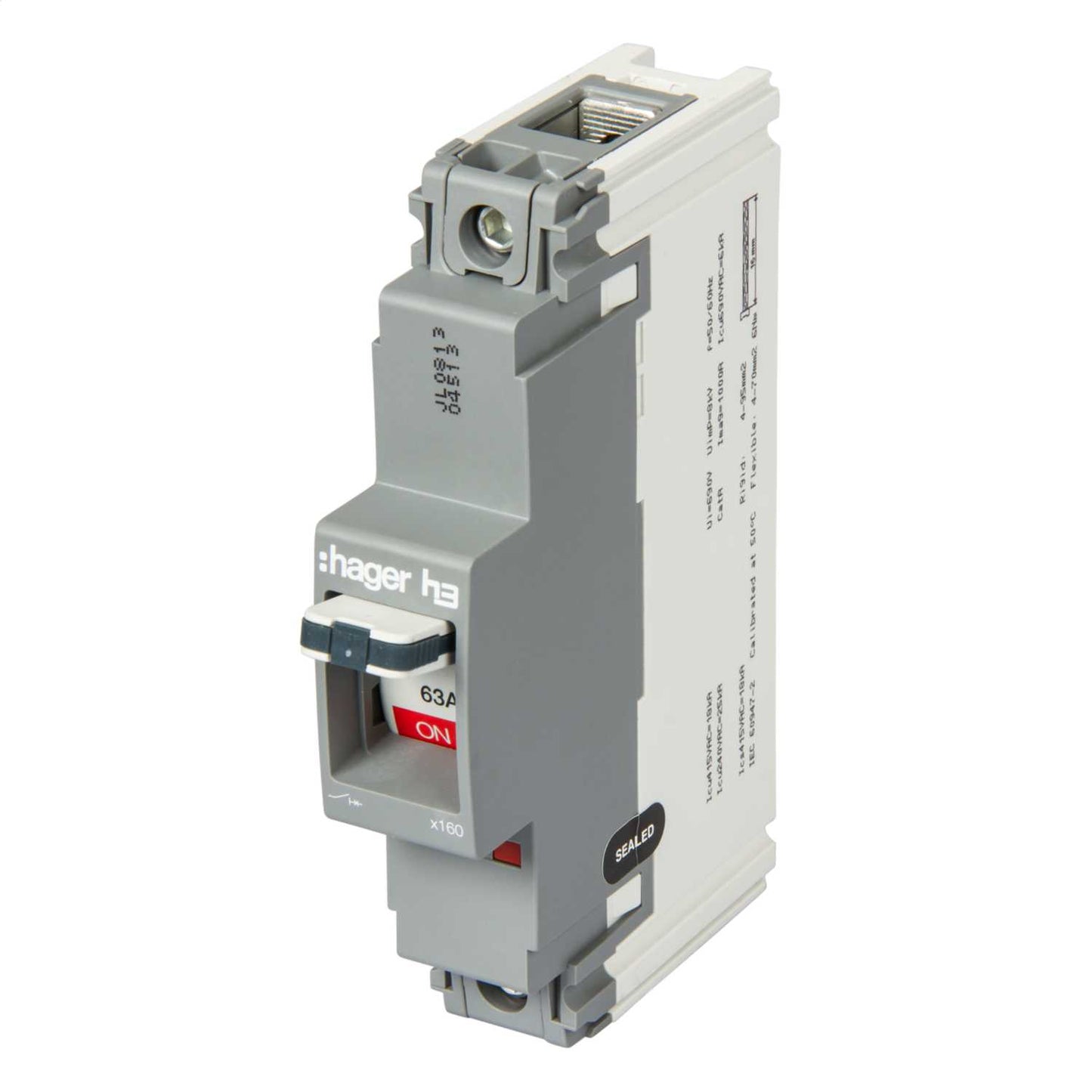 Hager 63A Single Pole 18kA Mccb
