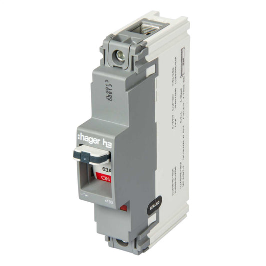 Hager 63A Single Pole 18kA Mccb