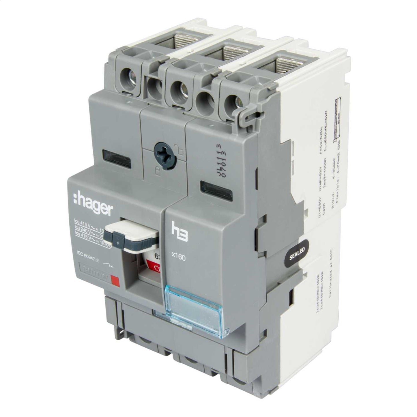 Hager 63A Triple Pole 18kA Mccb
