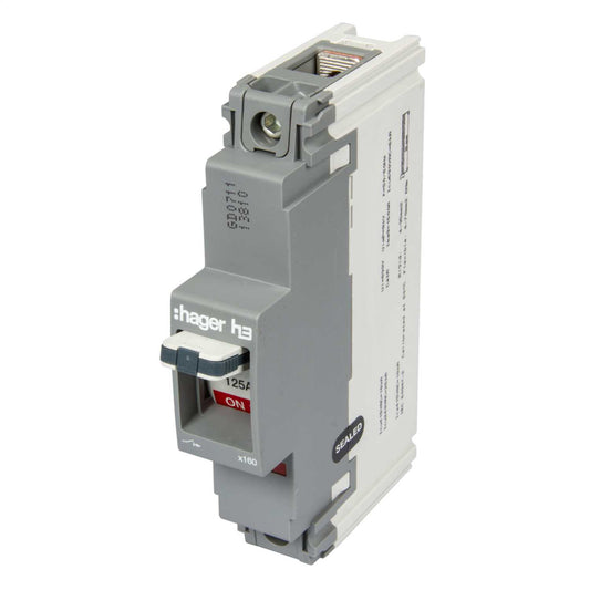 Hager 125A Single Pole 18kA Mccb
