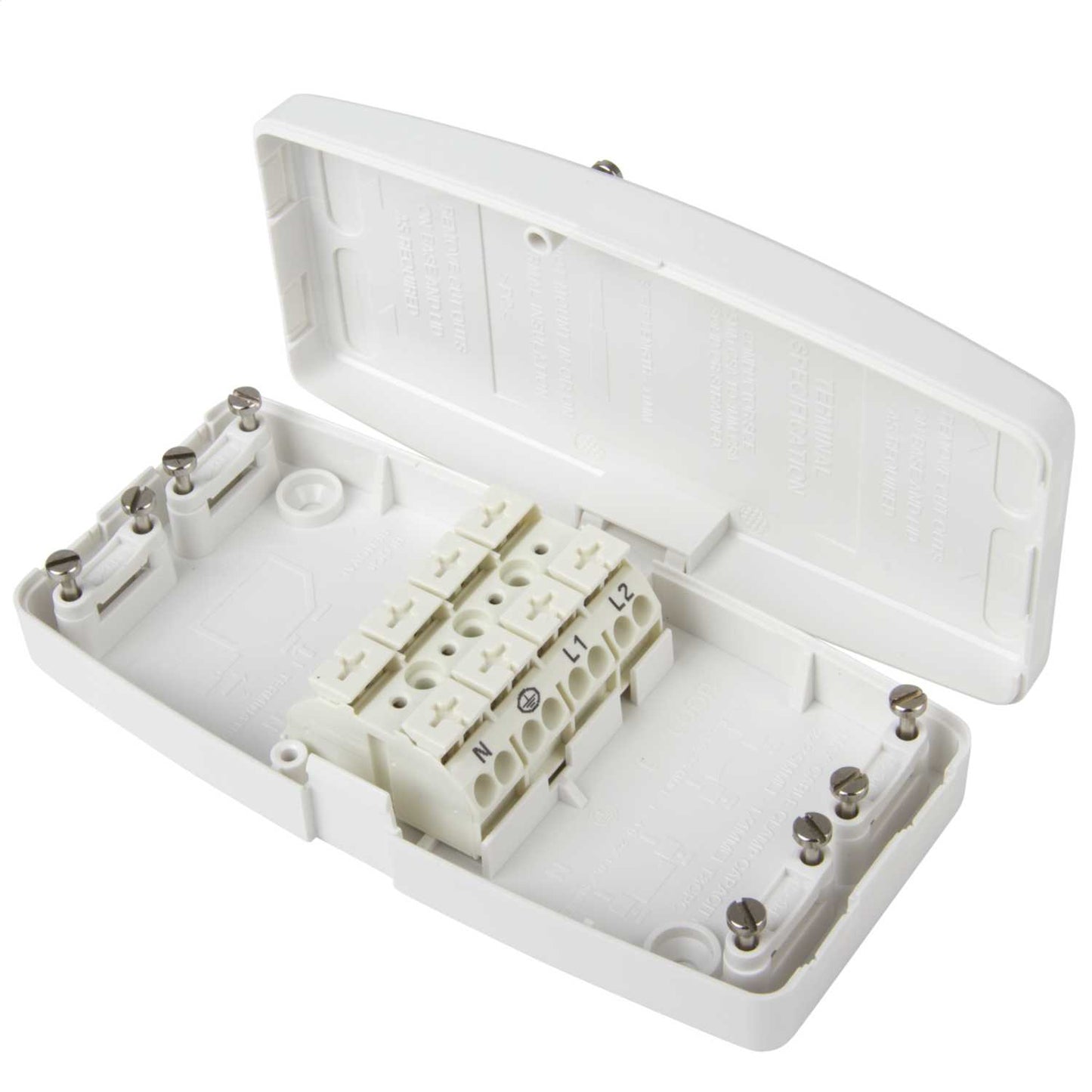 Hager Ashley 20A 4 Terminal Maintenance Free Junction Box White