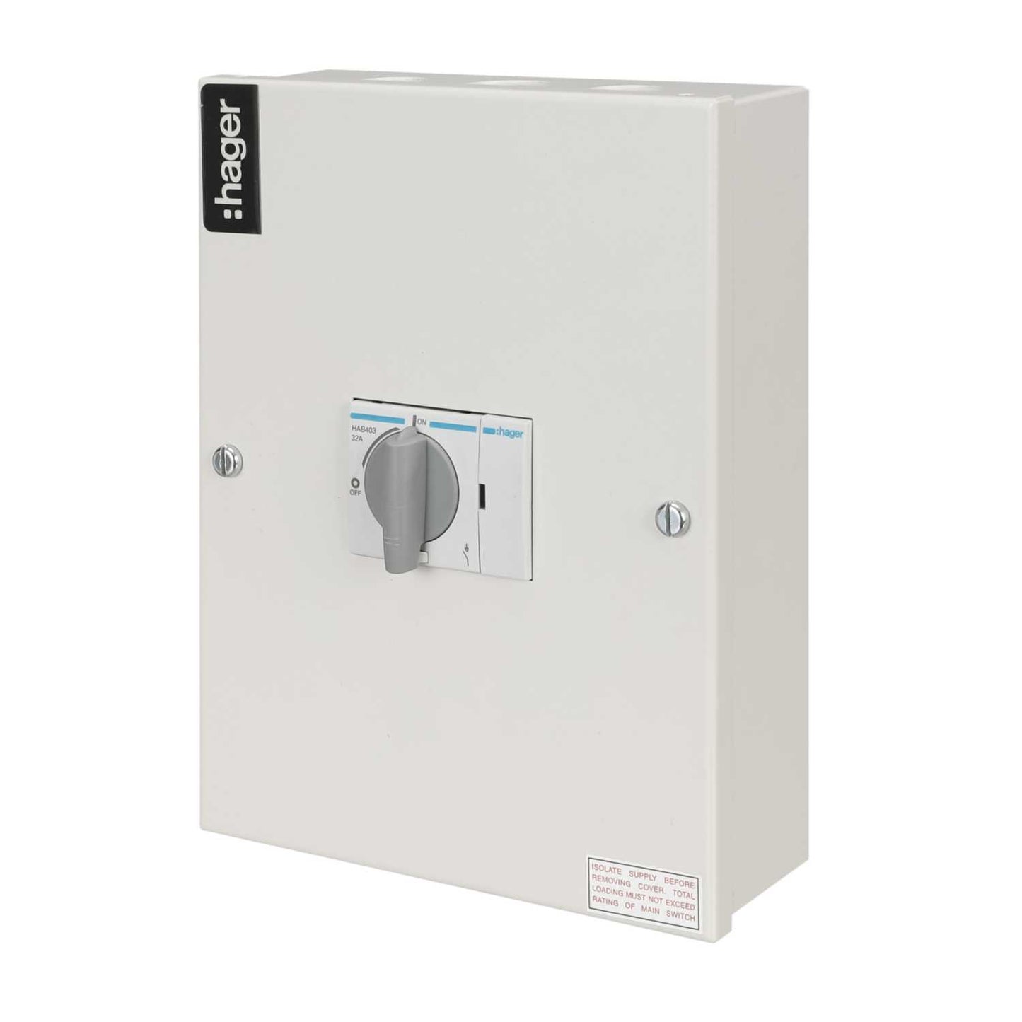 Hager 32A TP+SN Metalclad Isolator Switch Disconnector