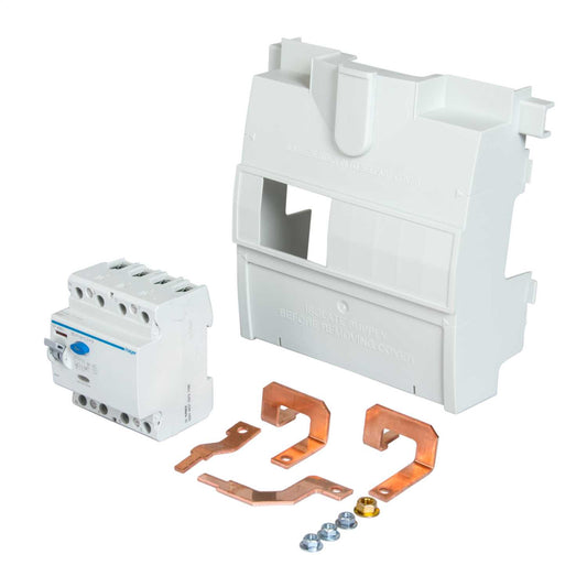 Hager 100A 4P 100mA Time Delayed RCD Incomer Kit