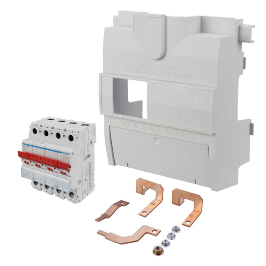 Hager 125A Four Pole Switch Disconnector Incomer Kit