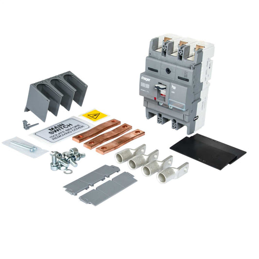 Hager 250A Triple Pole Mccb Incomer Thermal and Magnetic Adjustable Kit