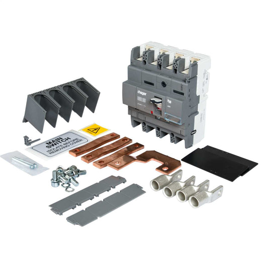 Hager 250A Four Pole Mccb Thermal and Magnetic Incomer Kit