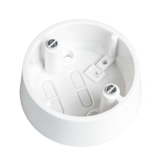 Hager Ashley Round Surface Box 30mm White