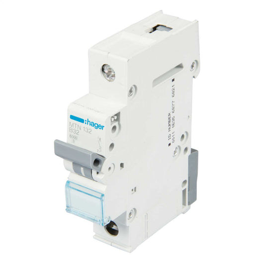 Hager 32A Single Pole 6kA B Curve MCB