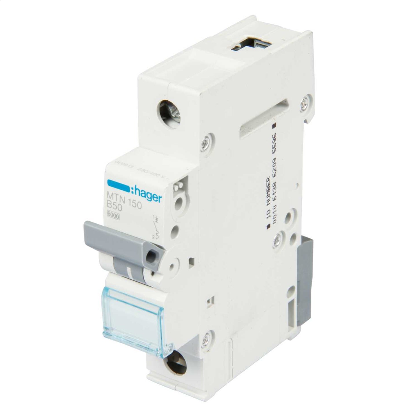 Hager 50A Single Pole 6kA B Curve MCB