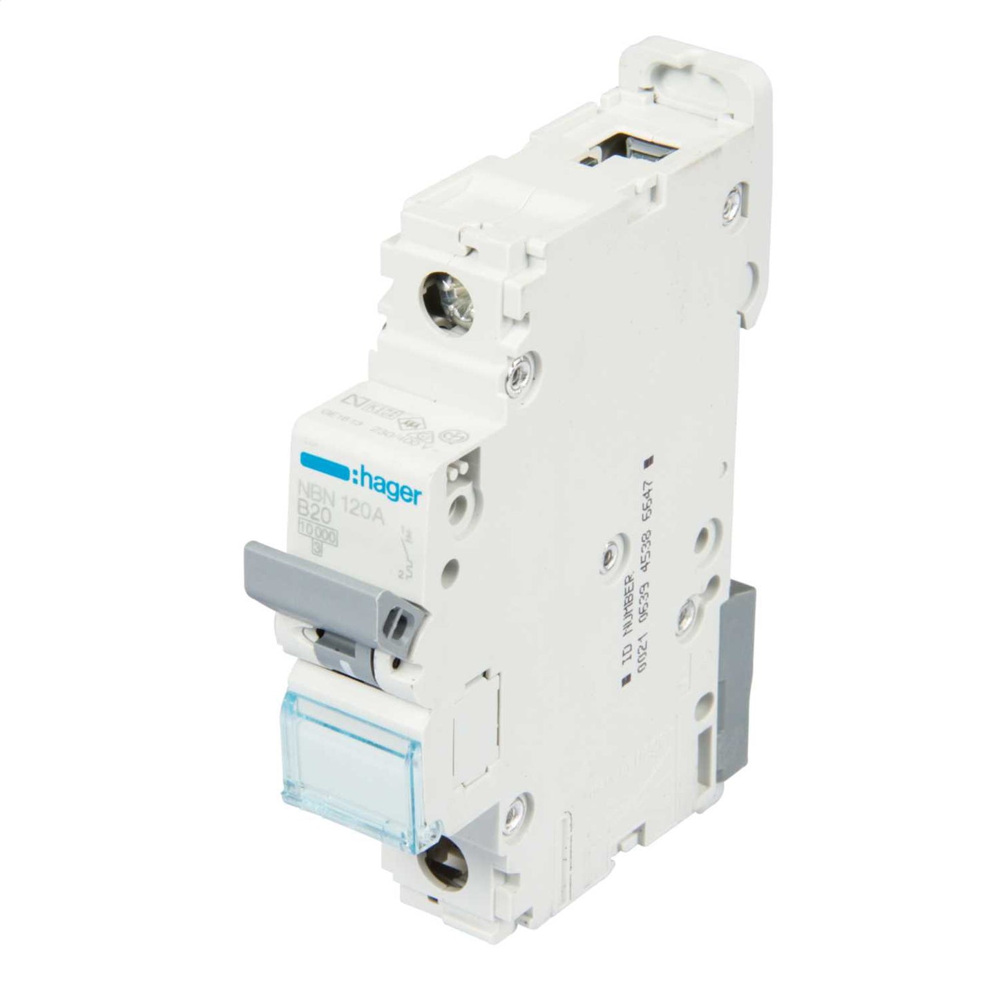 Hager 20A Single Pole 10kA B Curve MCB