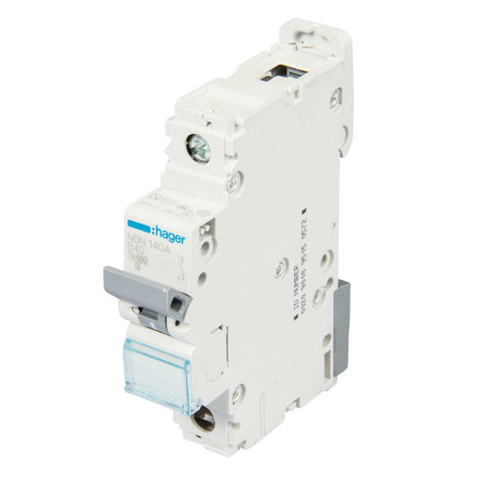 Hager 40A Single Pole 10kA B Curve MCB