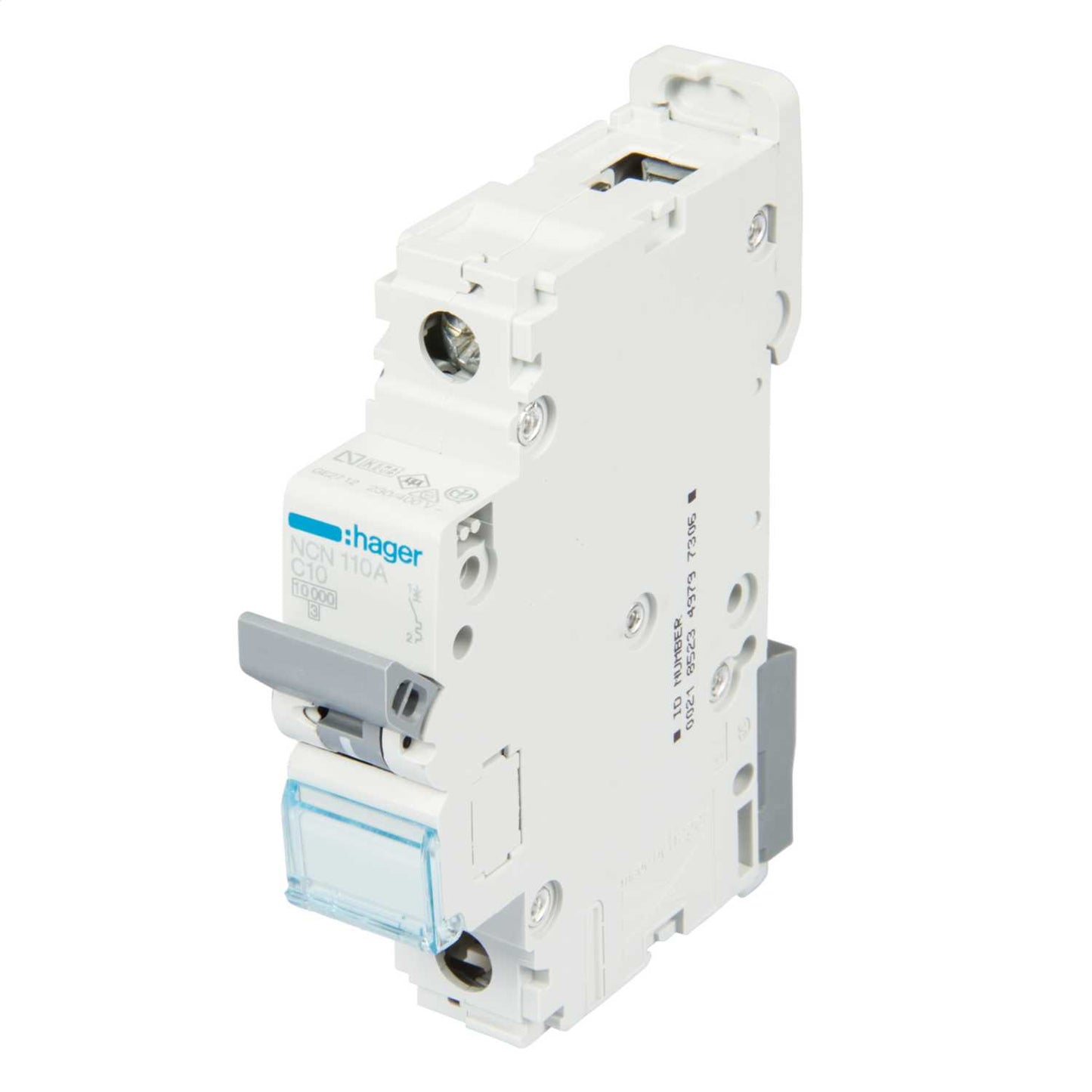 Hager 10A Single Pole 10kA C Curve MCB