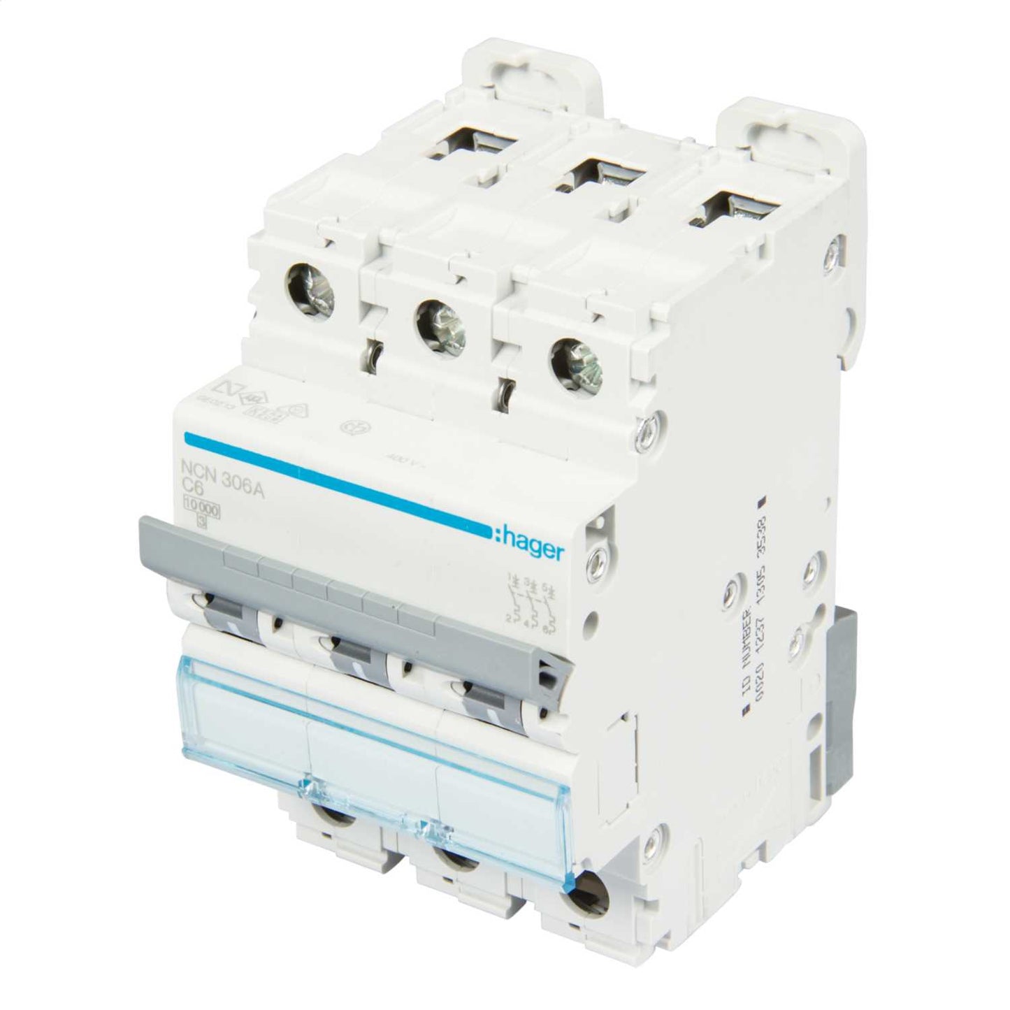 Hager 6A Triple Pole 10kA C Curve MCB