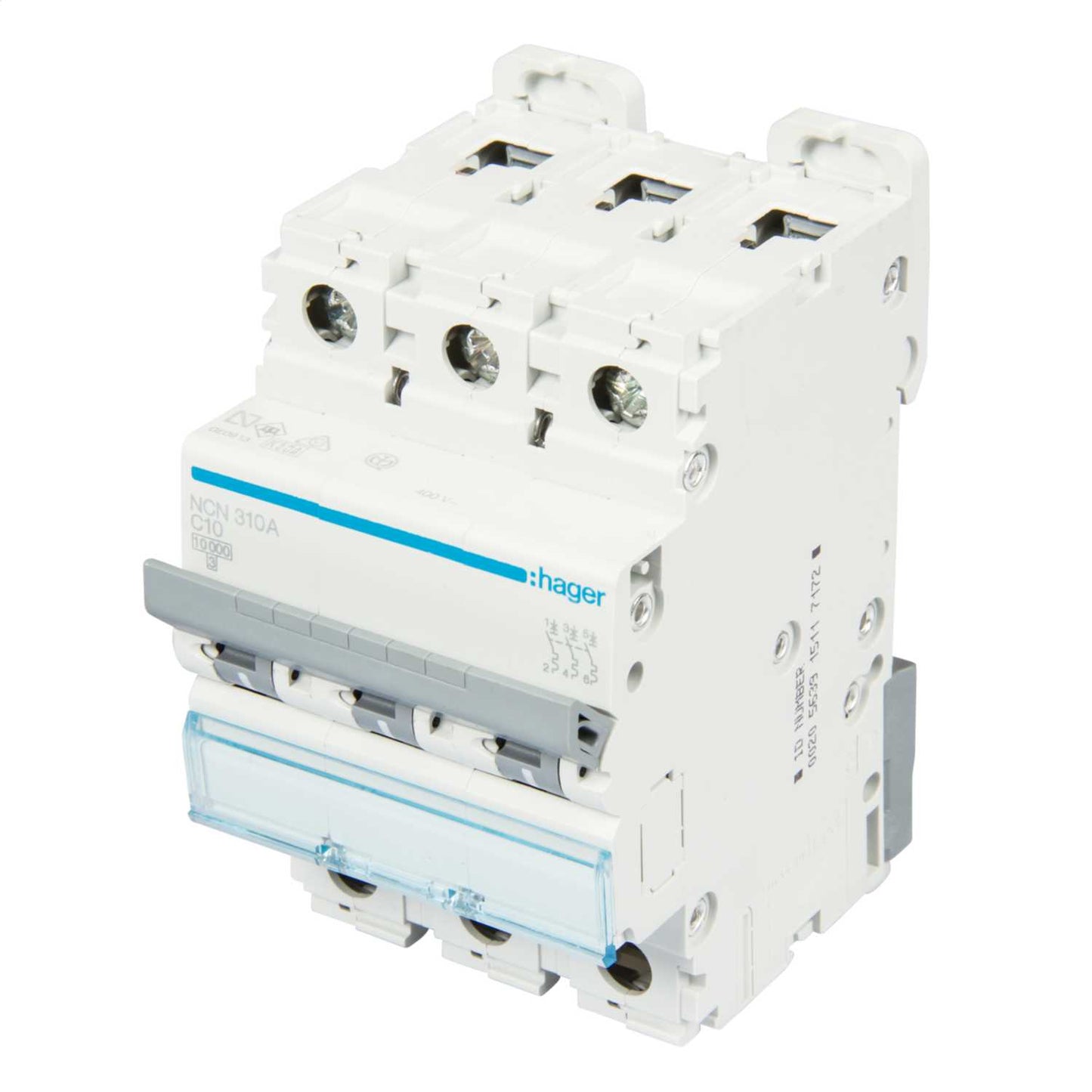 Hager 10A Triple Pole 10kA C Curve MCB