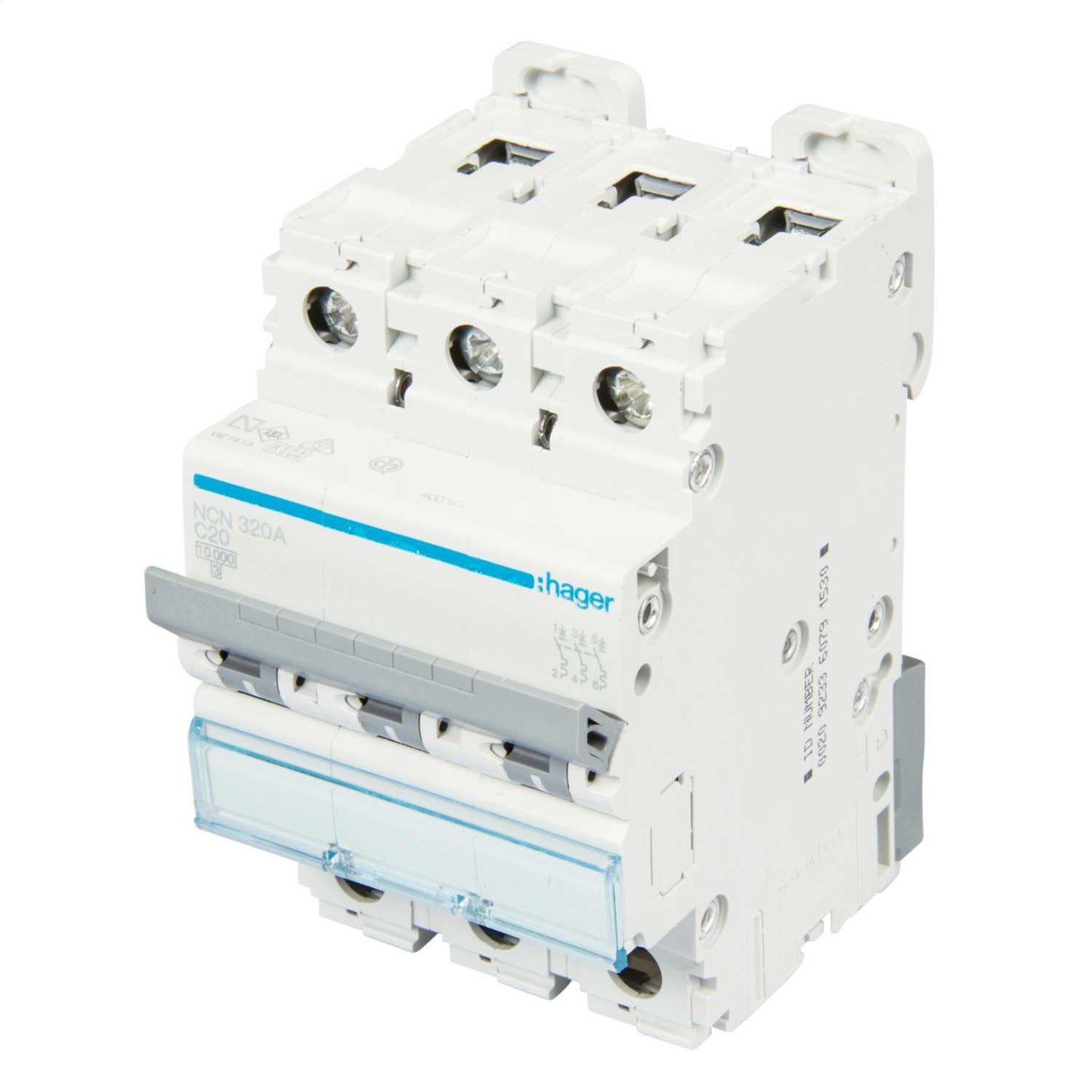 Hager 20A Triple Pole 10kA C Curve MCB