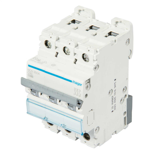 Hager 50A Triple Pole 10kA C Curve MCB