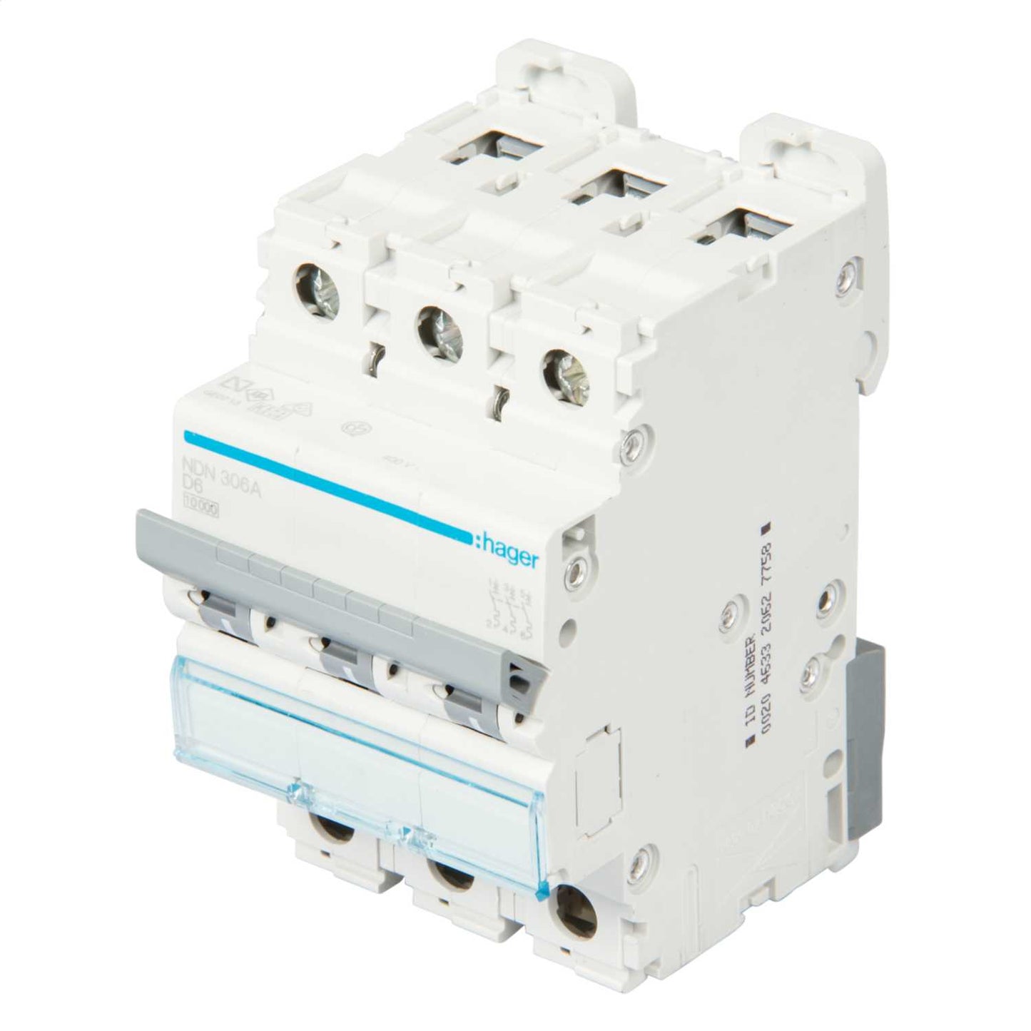 Hager 6A Triple Pole 10kA D Curve MCB