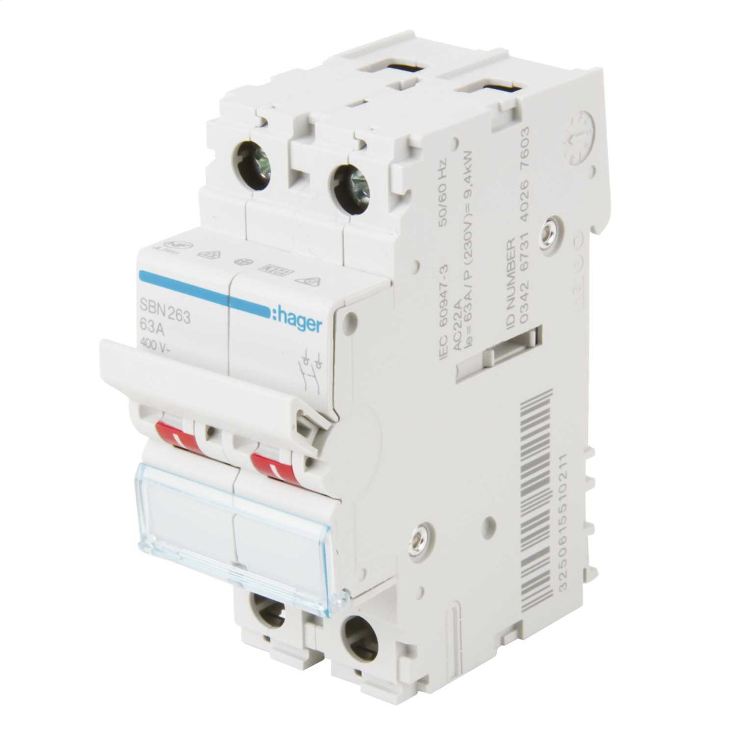 Hager 63A DP Switch Disconnector Isolator
