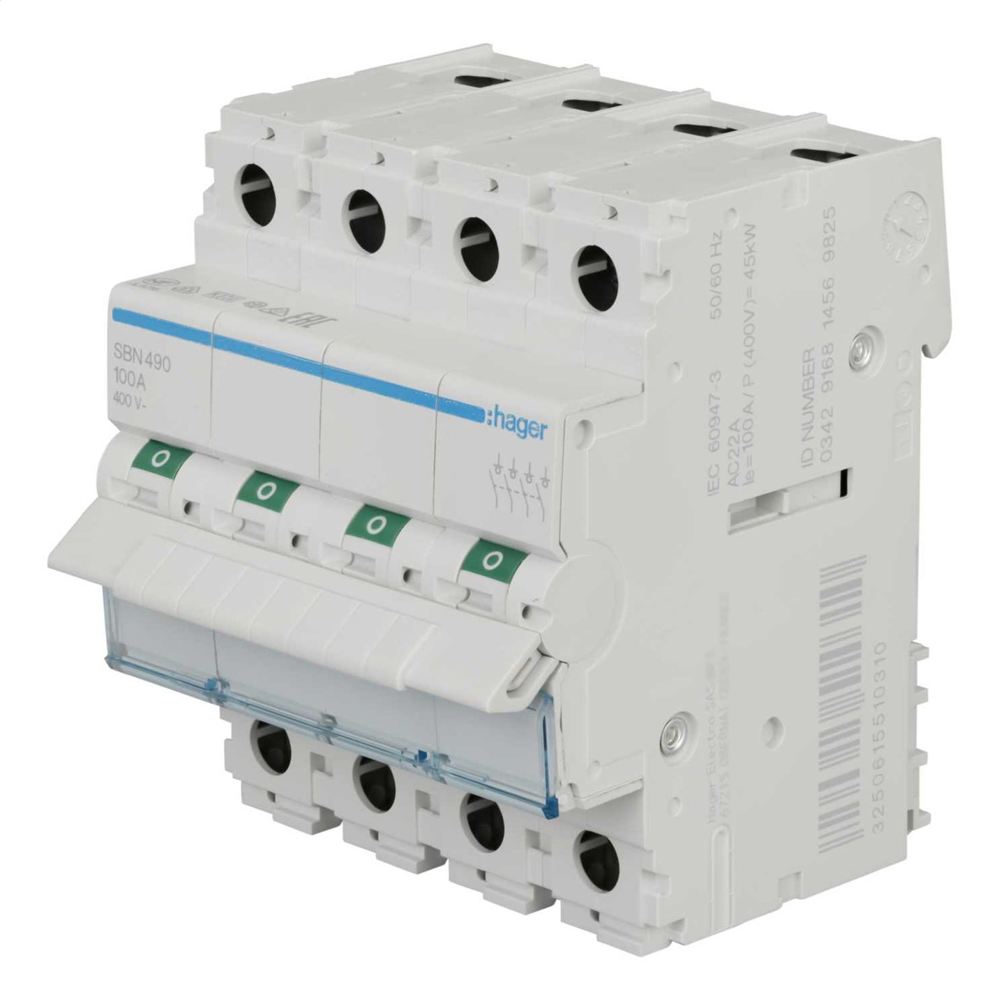 Hager 100A Four Pole Switch Disconnector Isolator