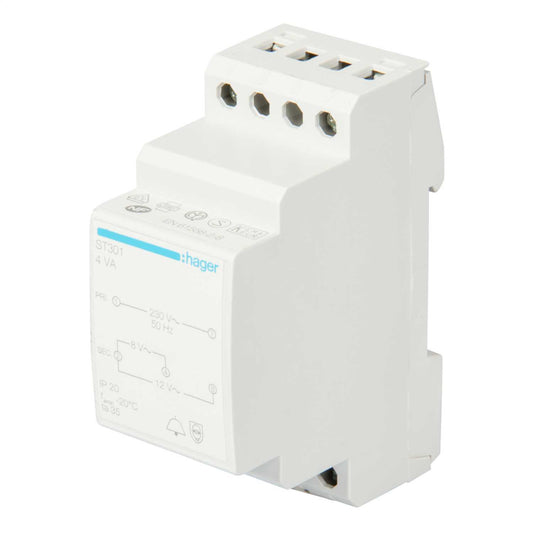 Hager 8 to 12V 4VA 230V Bell Transformer