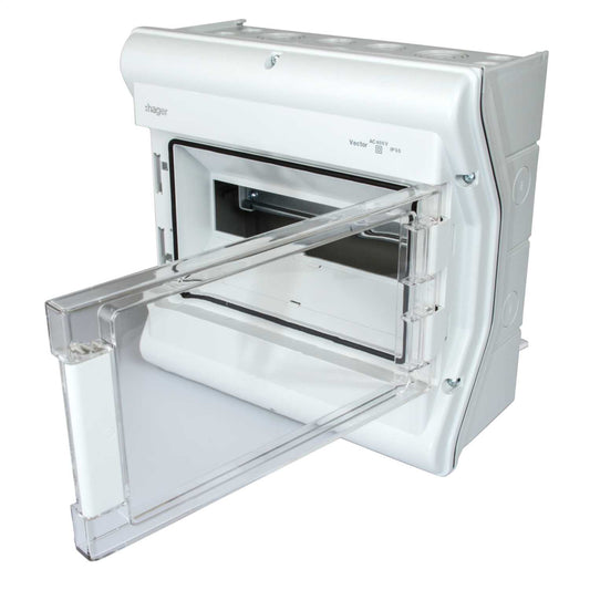 Hager Vector 12 Module Insulated IP55 Enclosure with Earth and Neutral Bar