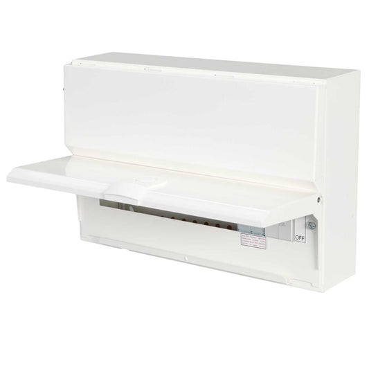 Hager 12 Way 100A Isolator Incomer Metal Clad Consumer Unit with Type 2 SPD