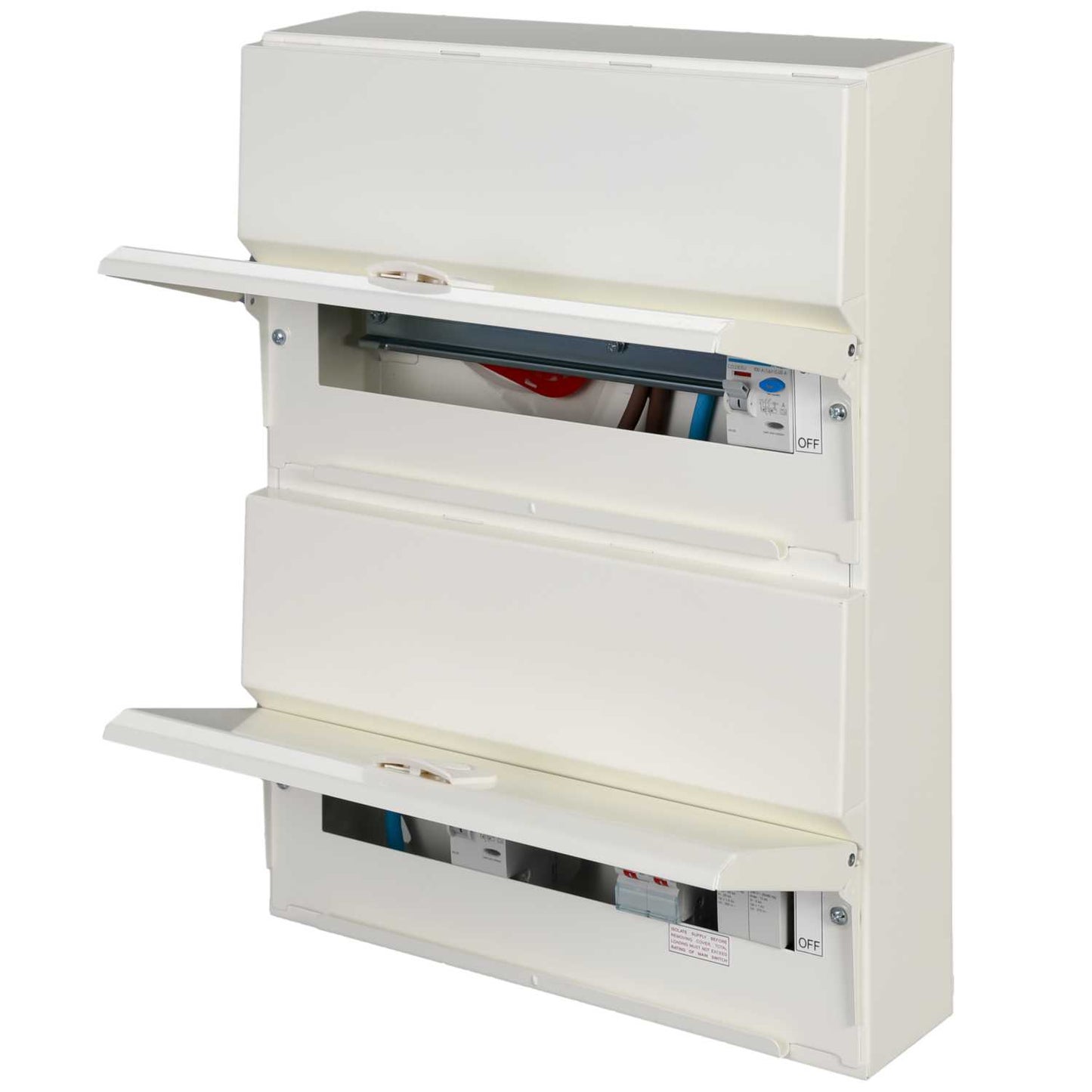 Hager 10 + 14 Dual 100A RCD High Integrity Metal Clad Consumer Unit with Type 2 SPD