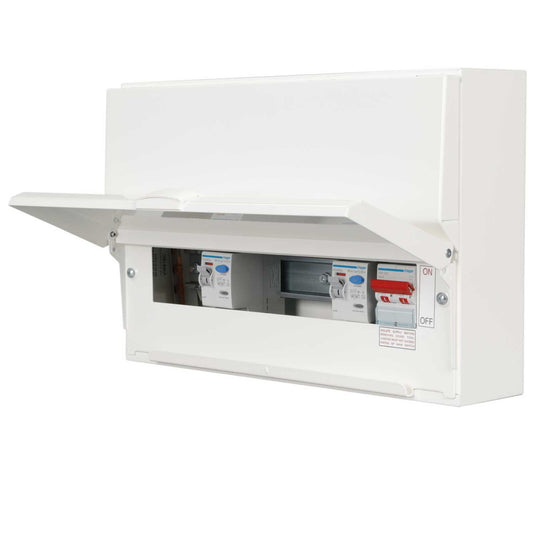 Hager 10 Way Dual 100A RCD Configurable Metal Clad Consumer Unit