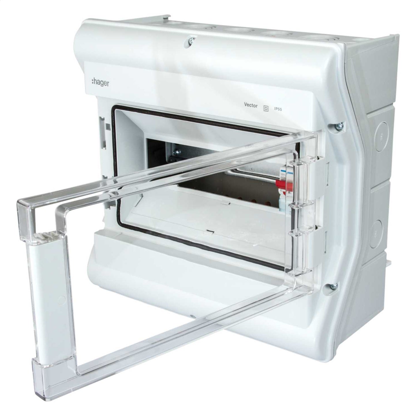 Hager 10 Way 100A Switch Incomer IP55 Weather Proof Garage Unit