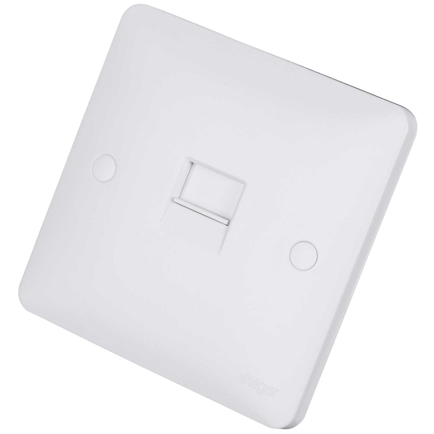 Hager Sollysta 1 Gang Secondary Telephone Socket White