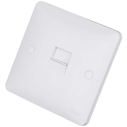 Hager Sollysta 1 Gang Secondary Telephone Socket White